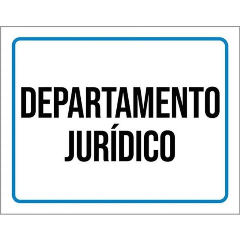 Kit 10 Placas Ambiente Departamento Jurídico 36X46