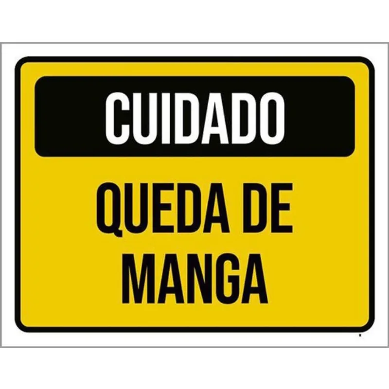 Kit 10 Placas Cuidado Queda De Manga 36X46