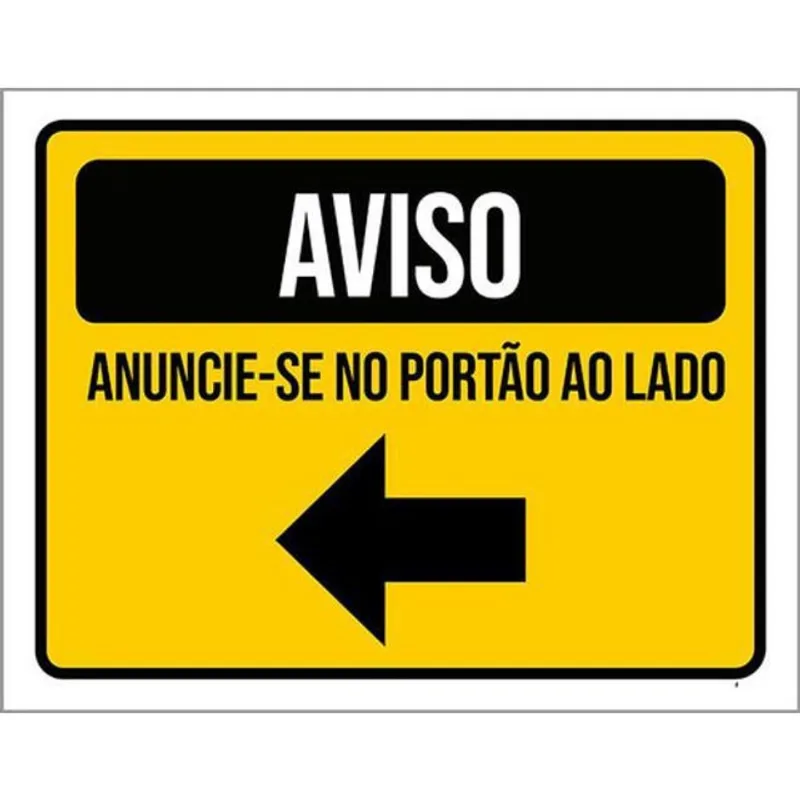 Kit 10 Placas Aviso Anuncie-Se Portão Lado 36X46