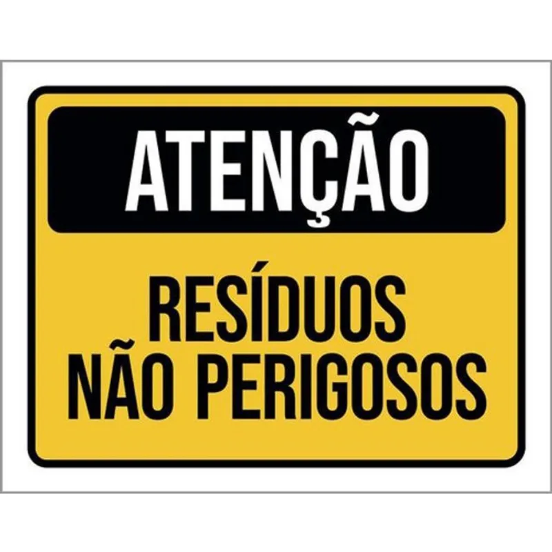 Kit 10 Placas De Atenção Resíduos Não Perigosos 36X46