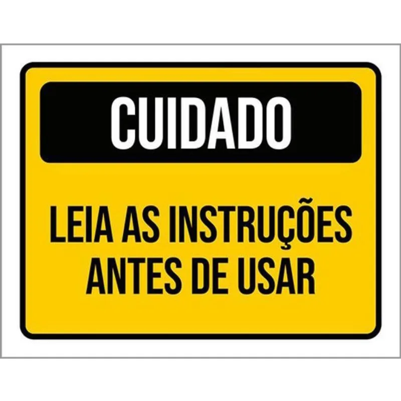 Kit 10 Placas Cuidado Leia Instruções Antes Usar 36X46