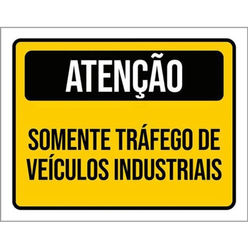 Kit 10 Placas Atenção Somente Tráfego Veículos 36X46