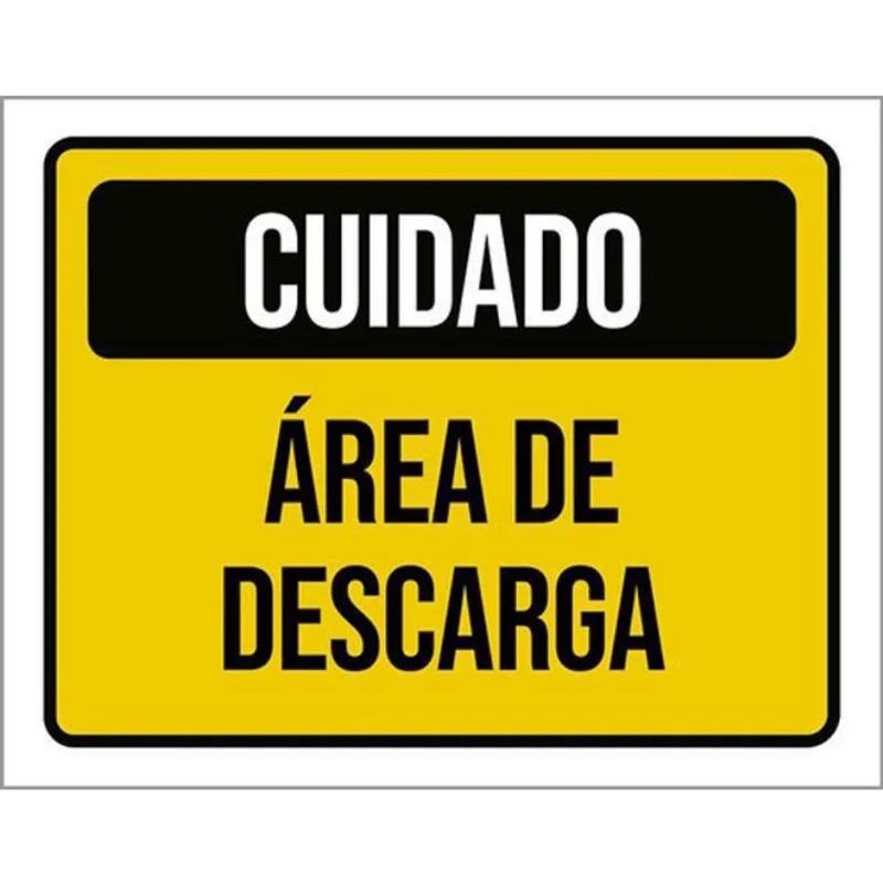 Kit 10 Placas Cuidado Área De Descarga 36X46