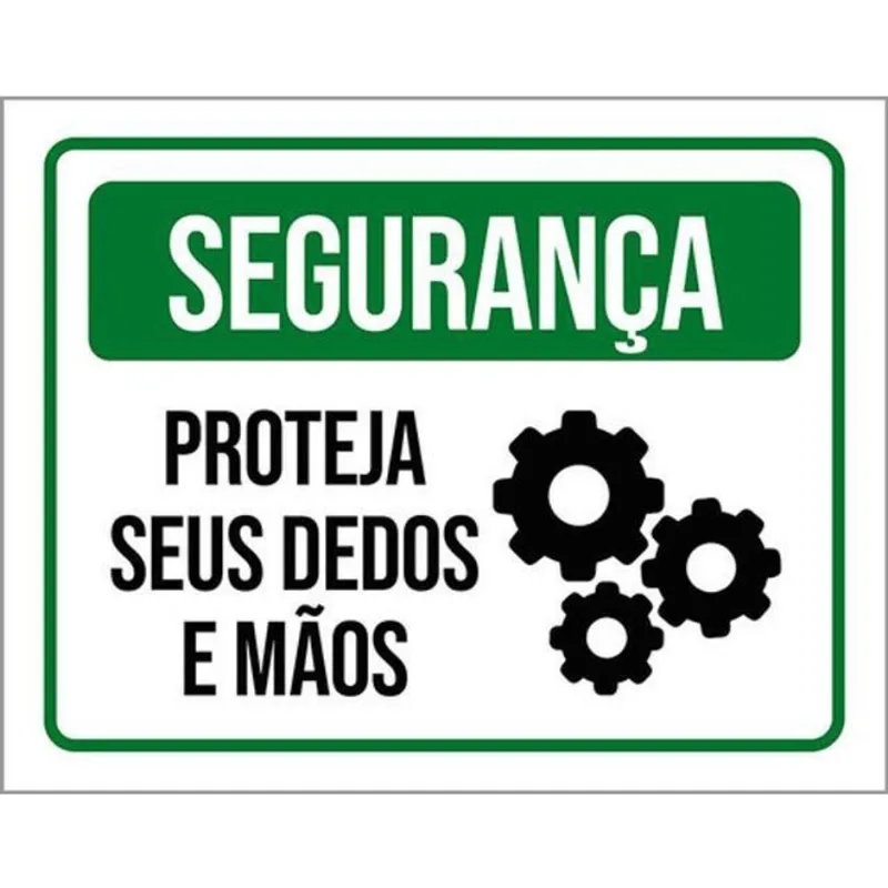 Kit 10 Placa Segurança Proteja Seus Dedos E Mãos 36X46