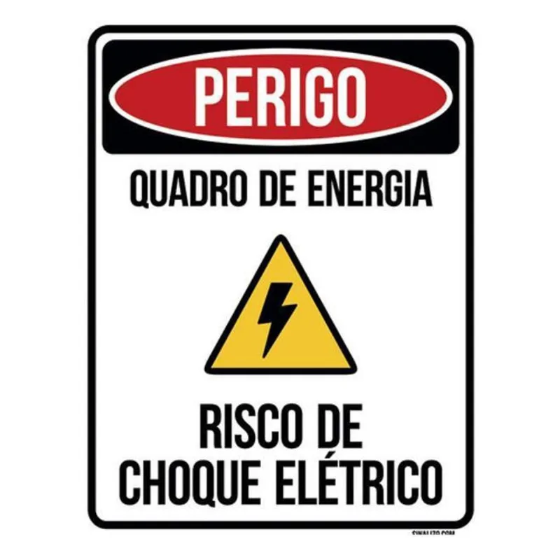 Kit 10 Placa Perigo Quadro Energia Risco Cho Elétrico 36X46