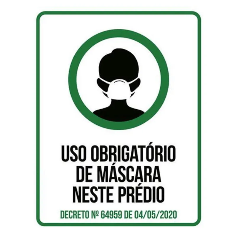Kit 10 Placa Higiene Utilize Álcool Gel Utilize Máscara36X46