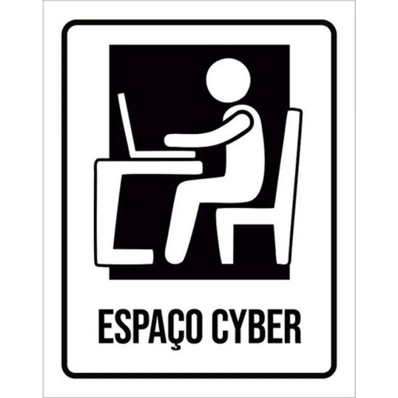 Kit 10 Placas Setor Espaço Cyber 36x46