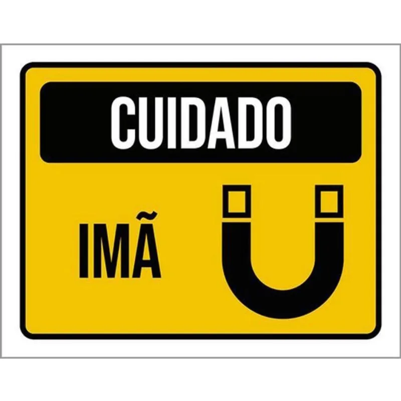 Kit 10 Placas Cuidado Imã 36X46