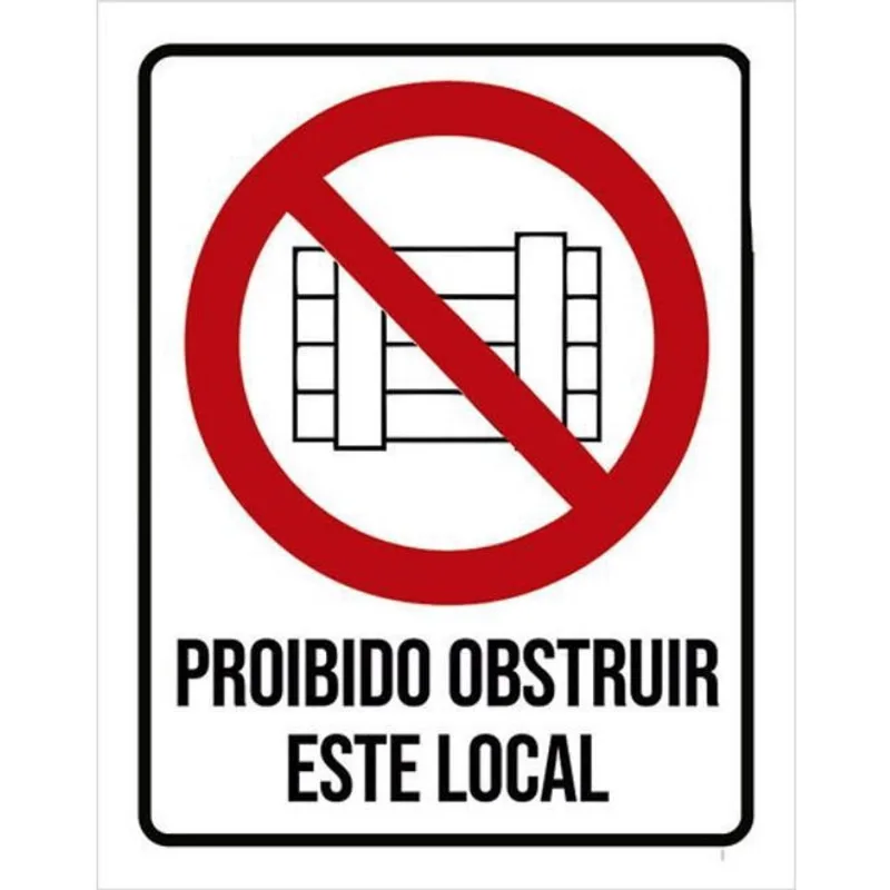 Kit 10 Placas De Proibido Obstruir Este Local 36X46