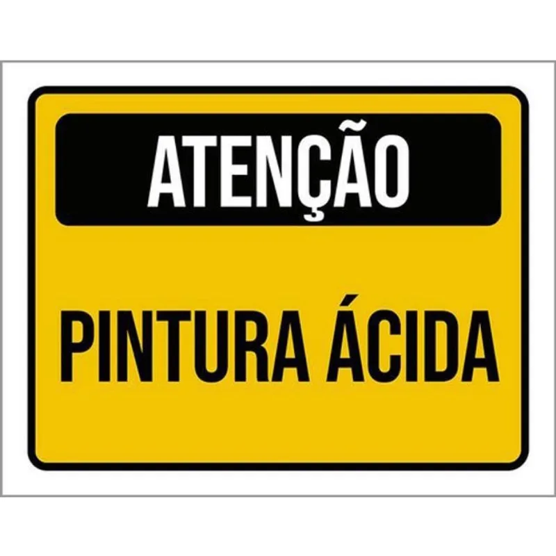 Kit 10 Placas Atenção Pintura Ácida 36X46