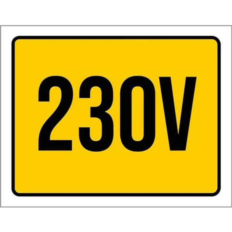 Kit 10 Placas De Atenção 230 Volts 36X46