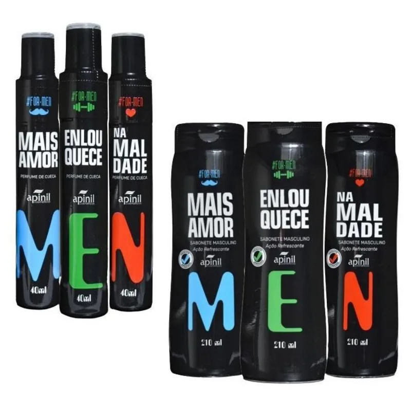 Combo Master 3 Perfume Líquido Masculino + 3 Perf De Cueca