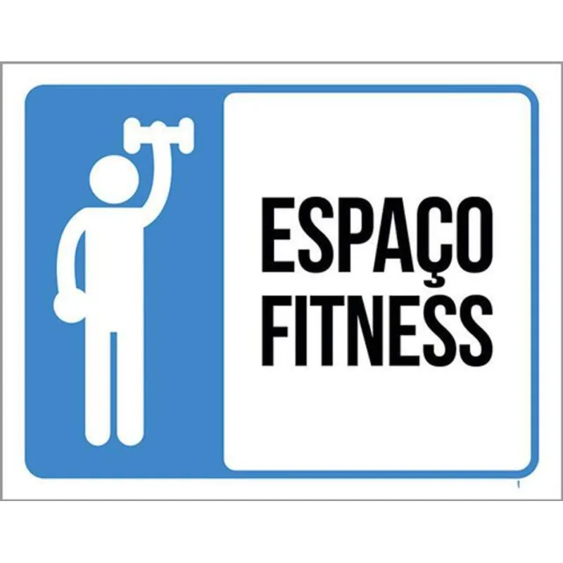 Kit 3 Placas Setor Espaço Fitness 36x46
