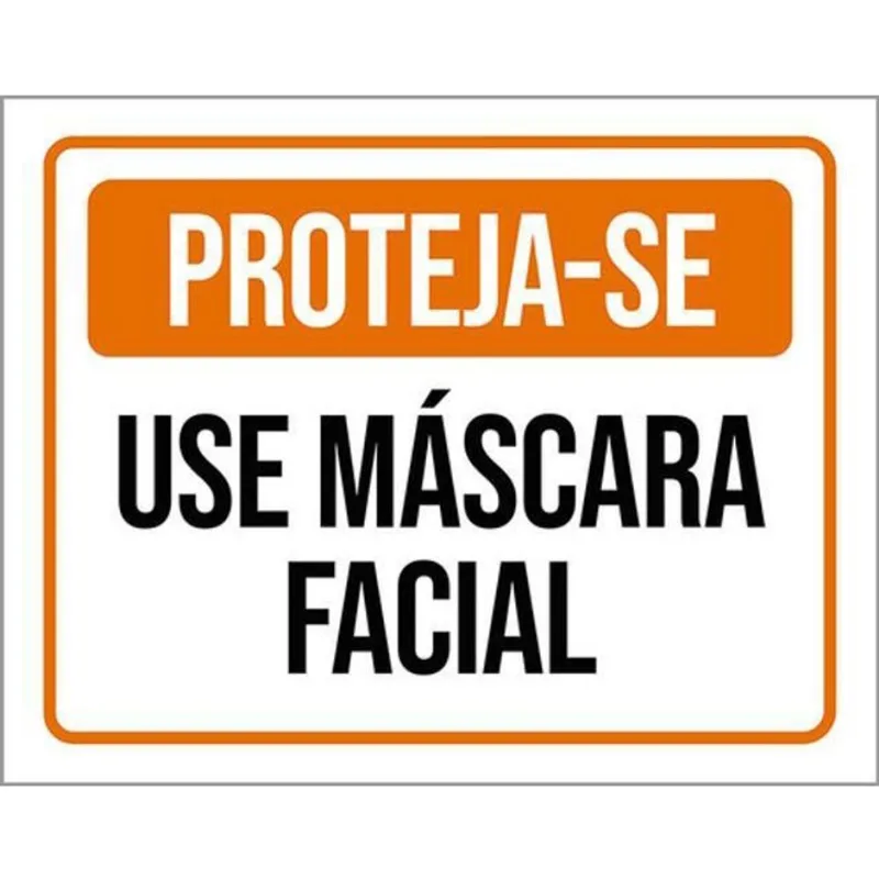 Kit 3 Placas De Proteja-Se Use Máscara Facial 36X46