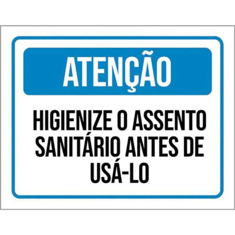 Kit 3 Placa Higienize O Assenso Sanitário Antes Usar 36X46