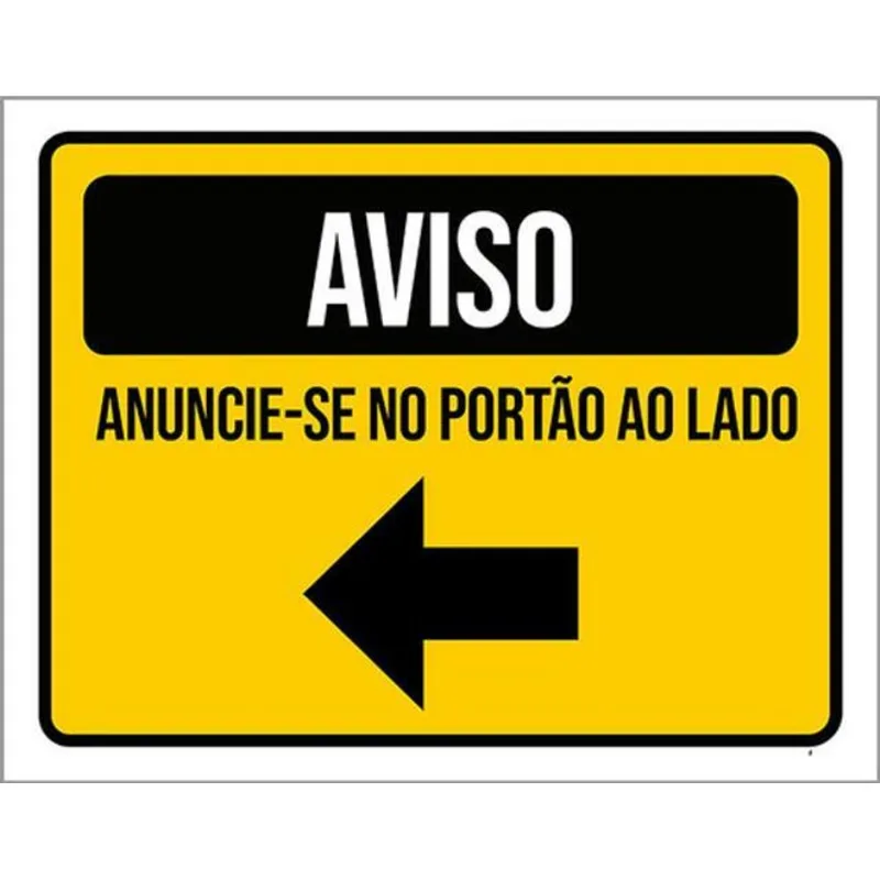 Kit 3 Placas Aviso Anuncie-se Portão Lado 36x46
