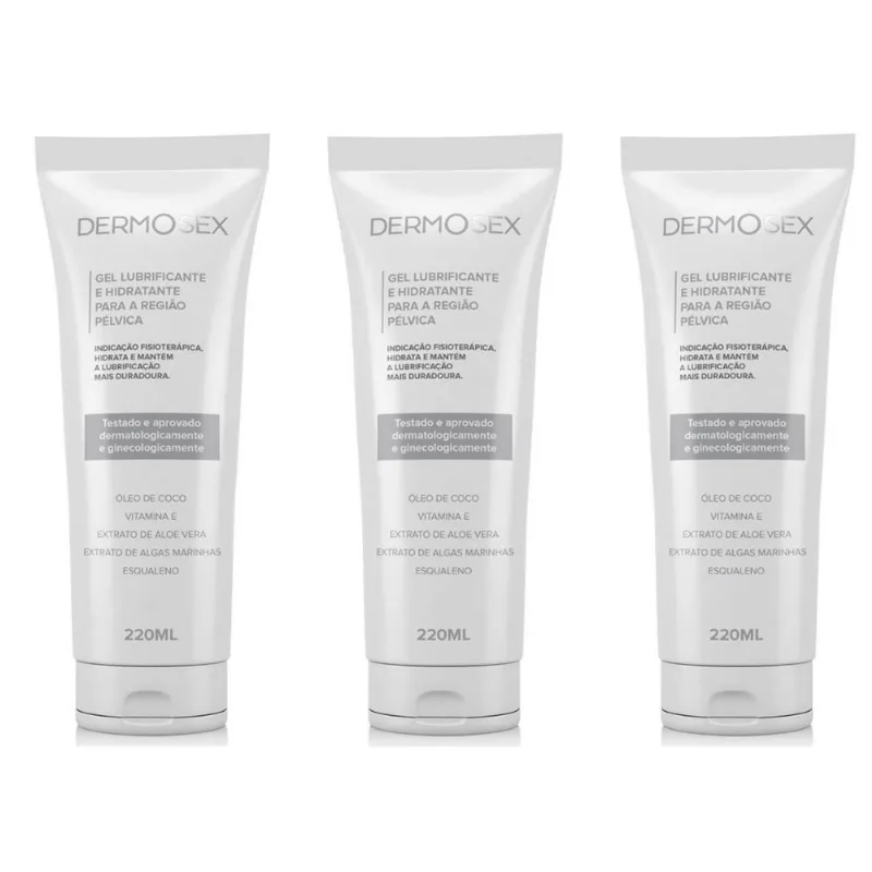 3x Gel Para Ressecamento Intimo Hidratante Com Óleo De Coco