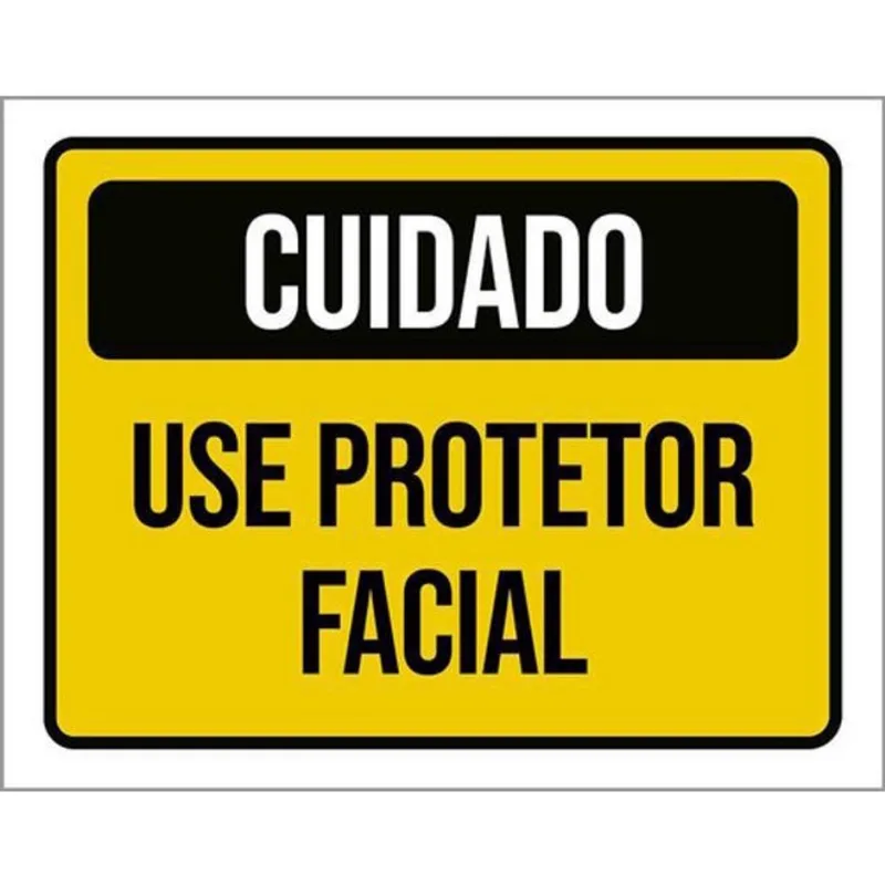 Kit 5 Placas Cuidado Use Protetor Facial 36X46