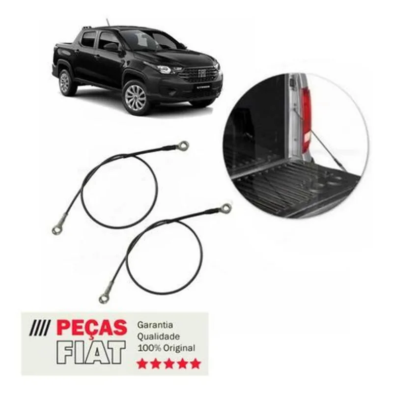 Cabo Aço Tampa Traseira Strada 2021 Limitador Original 2 Pç