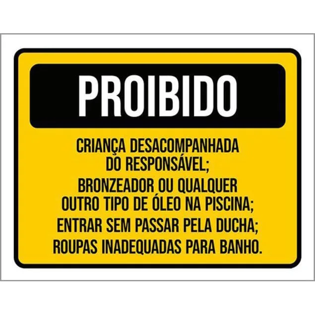 Kit 10 Placas Proibido Criança Desacompanhada Bronzeador - Não Disponível - Agro, Indústria E Comércio