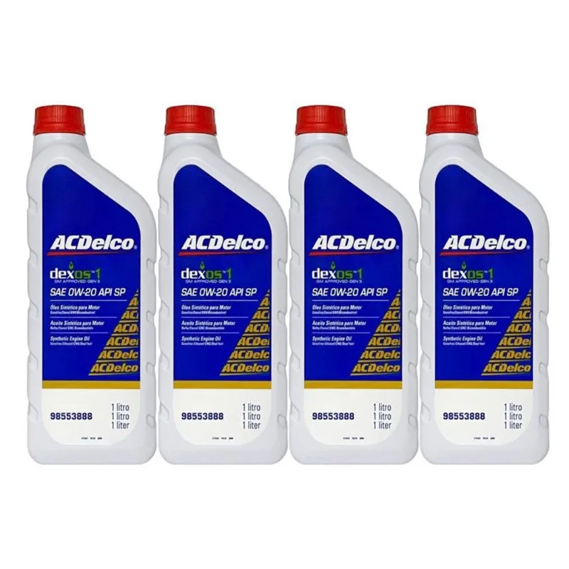 Oleo 0w20 ACDelco api sp Sintético Dexos 1 - Kit 4 Litros