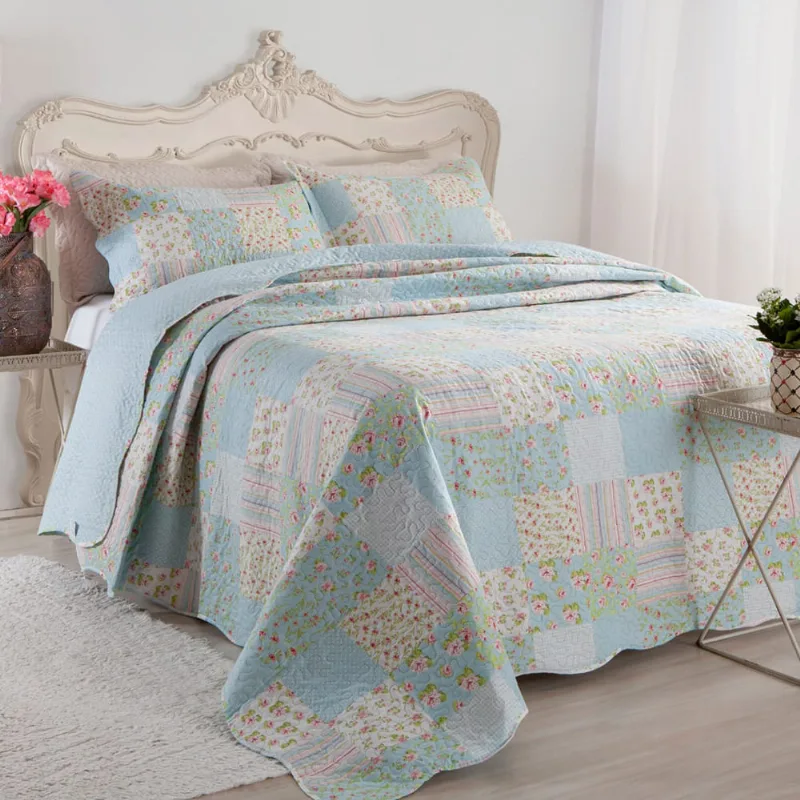 Kit Cobre Leito Colcha Queen Boutex Dupla Face - Montreal