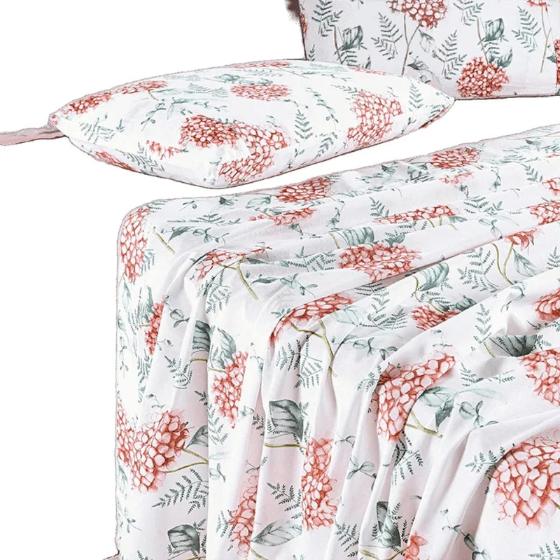 Jogo de Cama Lençol Queen Sensuale Percale 200 Fios 4 Peças - Hortência - 80% Algodão, 20% Poliéster