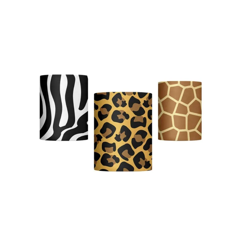 Trio Capas Cilindros Sublimado Safari Baby Tecido Veste Fáci