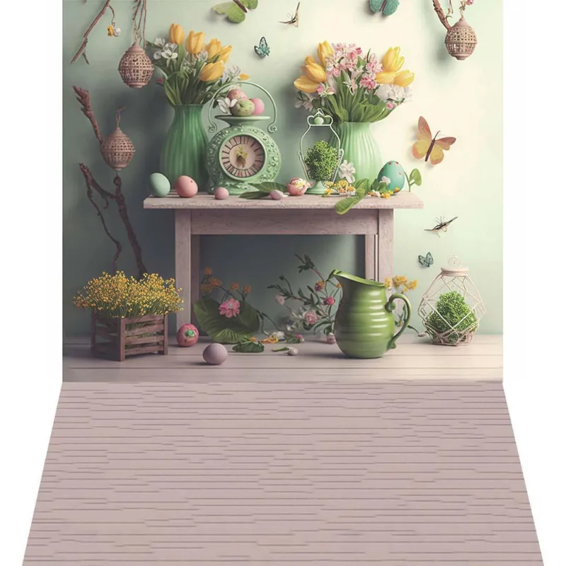 Fundo Fotográfico Tema Páscoa Infantil Tecido 1,50M X 2,20M