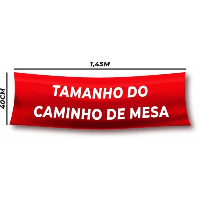 Trilho Caminho De Mesa Jogo Mesa Festa Junina 145Cm X 40Cm - Não Disponível - Artigos De Festa