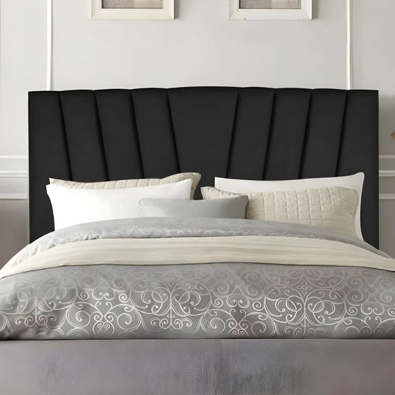 Cabeceira King Cama Box Estofada 195 Cm Lile Suede preto