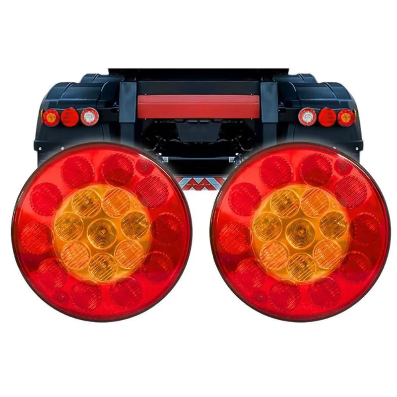 Par Lanterna Traseira Multifunção Universal Led 4 Vias 135Mm