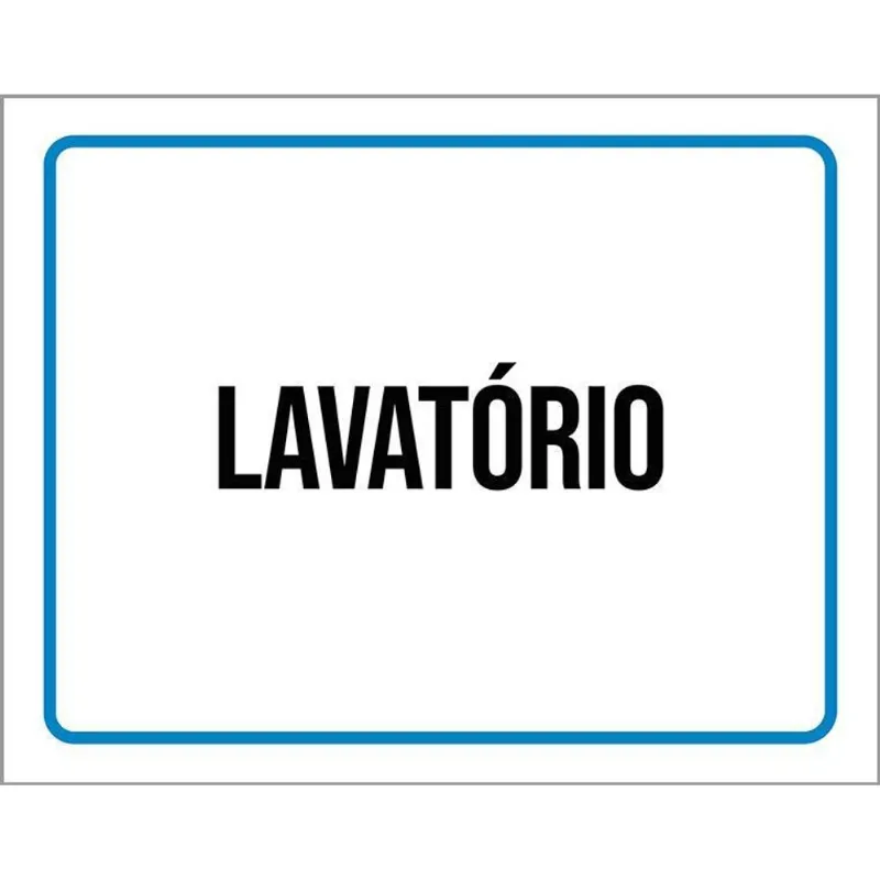 Placa Ambiente Sinalização Setor Lavatório 27X35