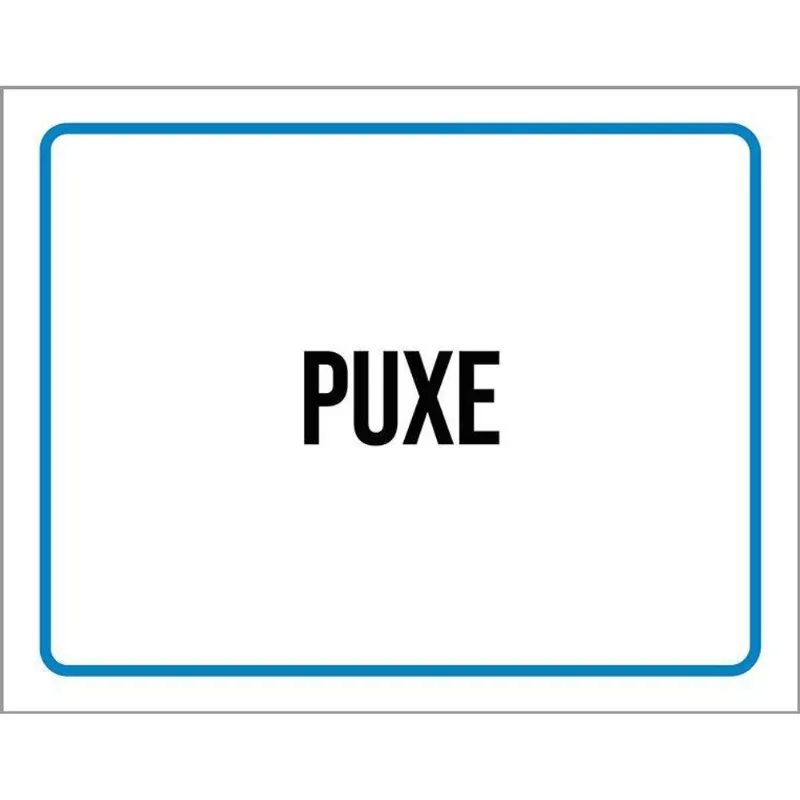 Placa Ambiente Sinalização Setor Puxe 27x35