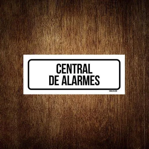 Placa De Sinalização Setor - Central De Alarmes (30X10) - Não Disponível - Agro, Indústria E Comércio