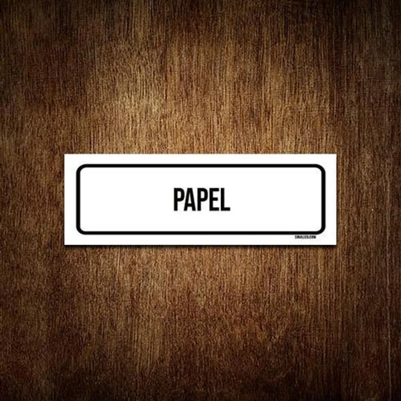 Placa De Sinalização Setor - Papel (30x10)