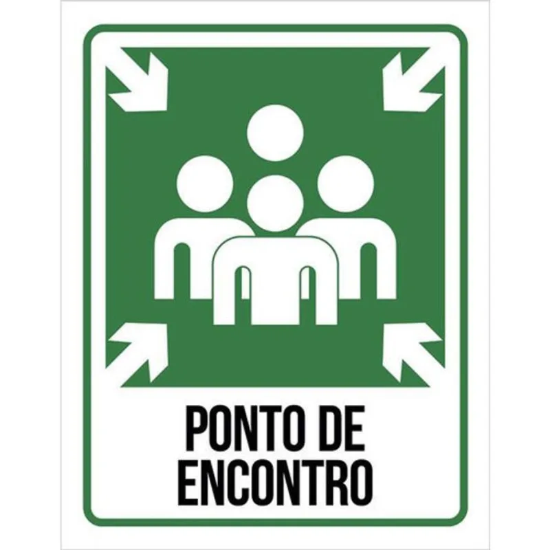 Kit 10 Placas De Ponto De Encontro 36X46