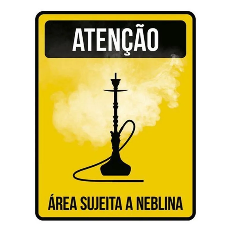 Kit 10 Placas Atenção Área Sujeita Neblina 36X46