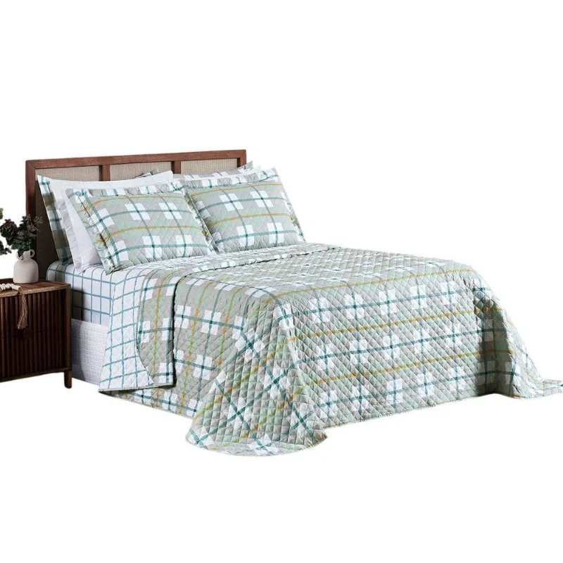 Cobre Leito Queen Spring Micropercal 100% Poliéster - York