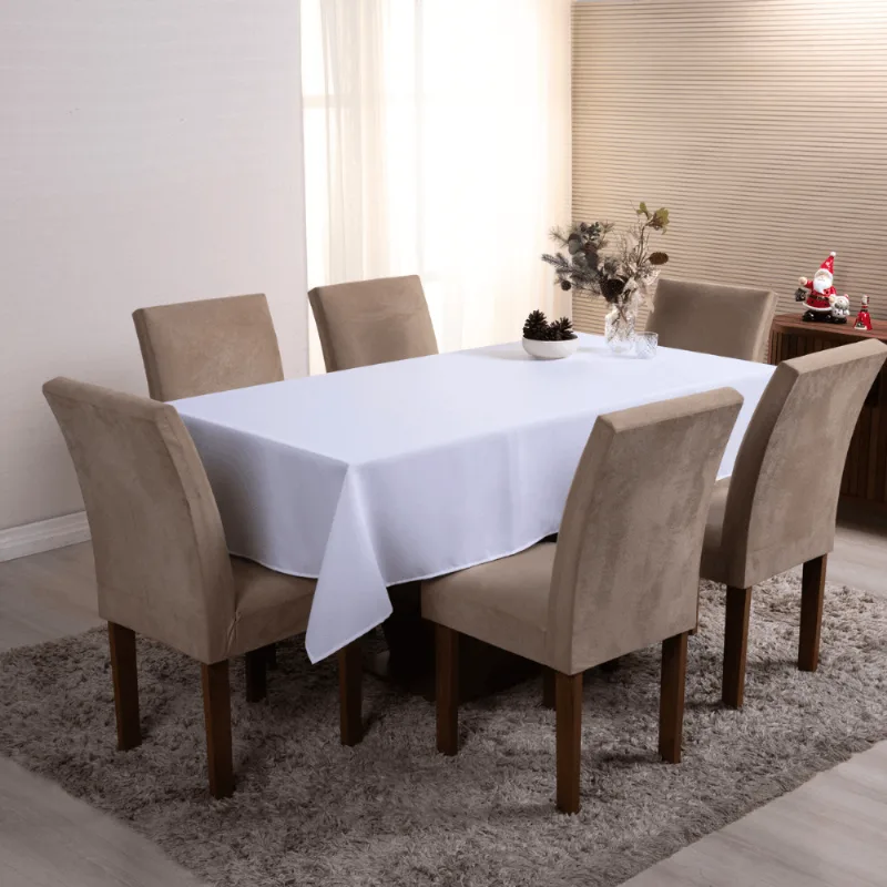 Toalha De Mesa 6 Lugares 2,00 X 1,40m Tecido Oxford Liso 1 Peça Natal