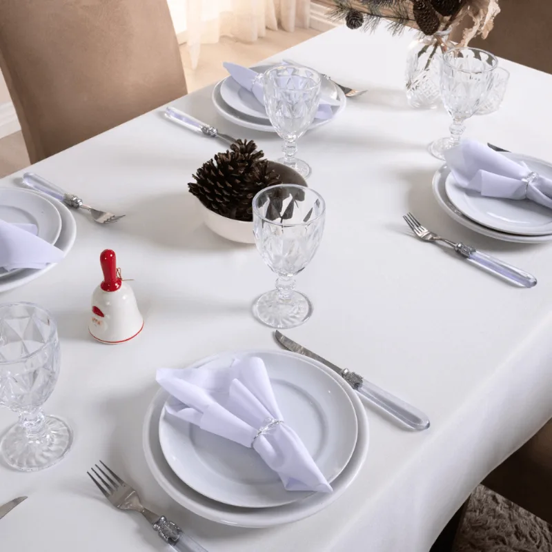 Toalha De Mesa 8 Lugares 2,50 X 1,40m Tecido Oxford Liso 1 Peça Natal