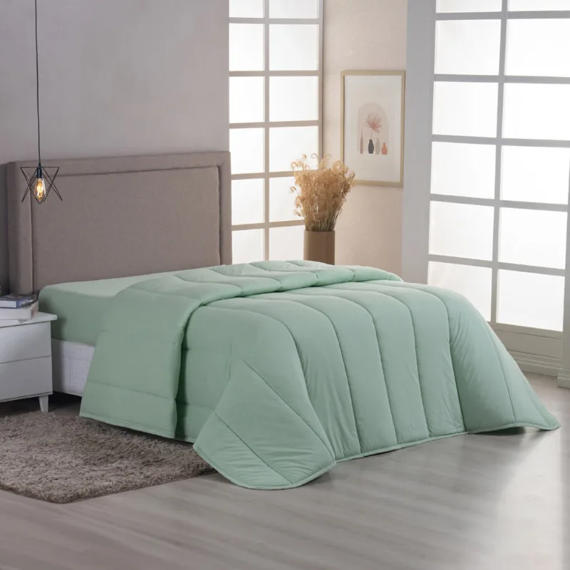 Edredom Minimal Queen Super Macio Malha 100% Algodão 01 Peça - Verde
