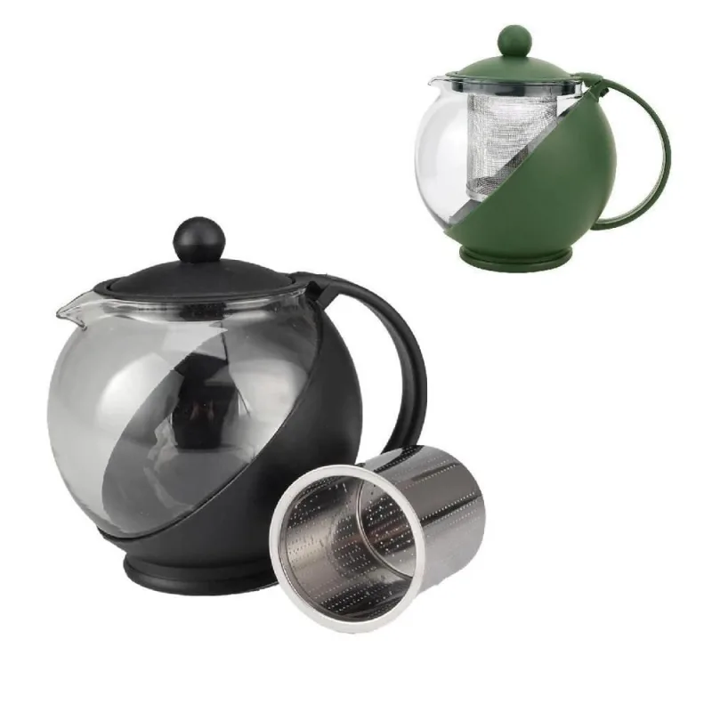 Chaleira Infusora 1250ml Bule Vidro Filtro Inox Coador Chá - OUTRAS - Utilidades Domesticas