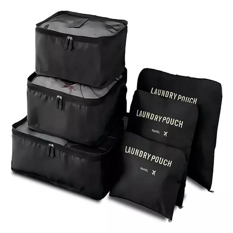 Kit 6 Pecas Necessaire Bolsa Otganizadora De Bagagem Mala - OUTRAS - Moda