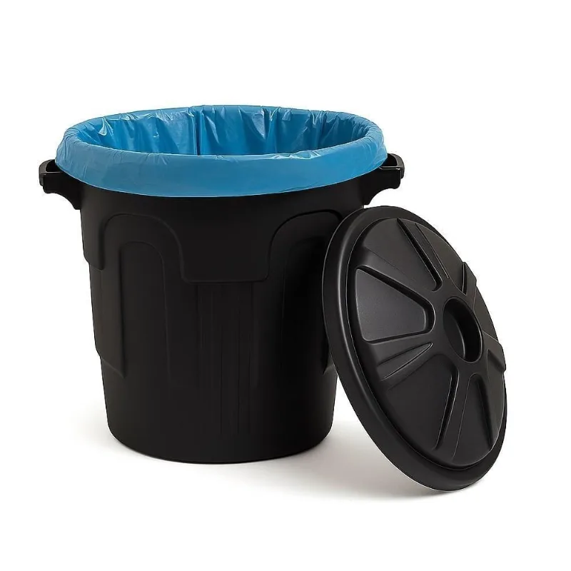 Lixeira Pop 10L Plástico Tampa Removível Manual Preta Yeet para Banheiro e Cozinha