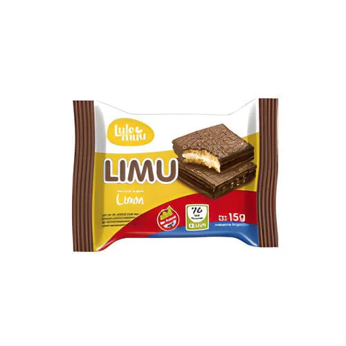 Biscoito de Arroz Lulemuu Limão c/ Cobertura de Cacau 15g - Lulemuu - Saudáveis