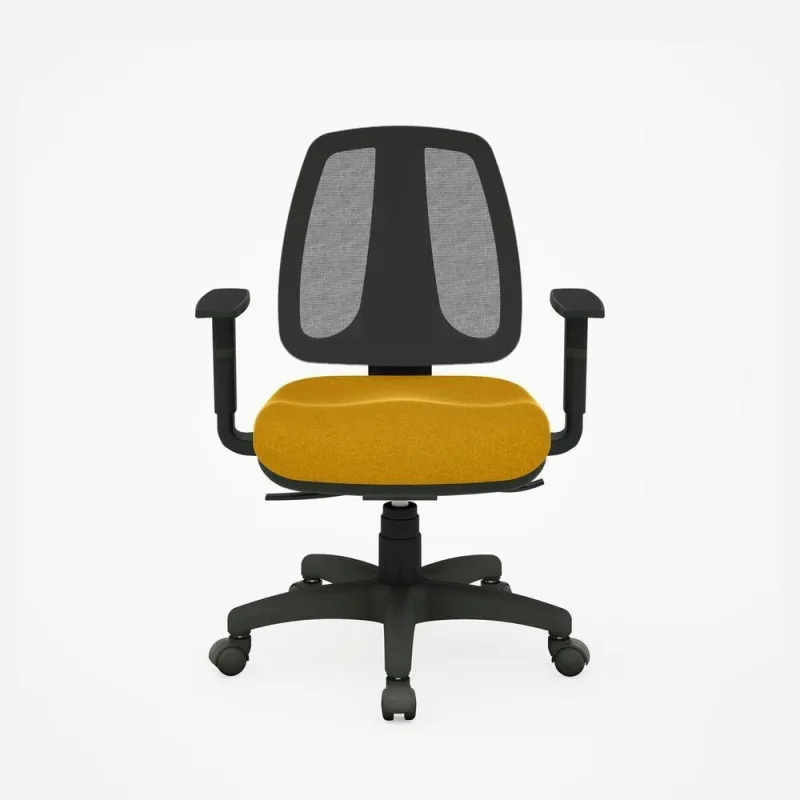 Cadeira B Mob Ergonômica em Tela Mesh Base Fixa com Ajuste de Altura Preta Pher Mobile - OUTRAS MARCAS - Móveis