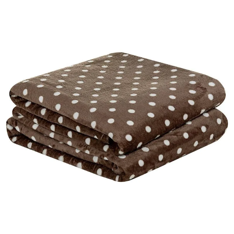Manta Flannel Microfibra Mimosa Solteiro - Cáqui - 100% Poliéster