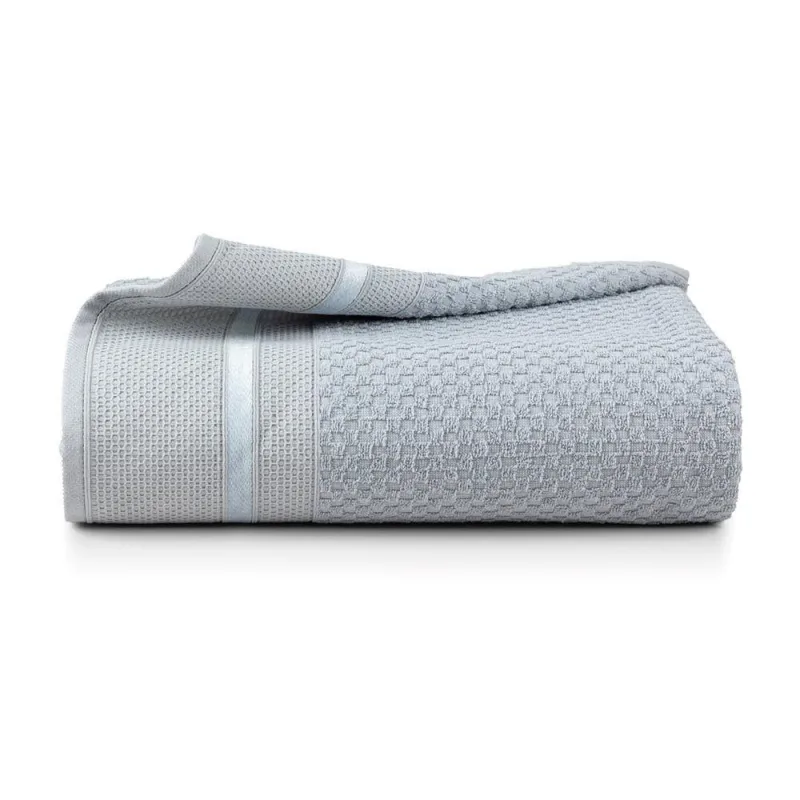 Toalha De Banho Medeli 1,50m X 80cm 01 Peça 100% Algodão Toque Suave - Cinza - Outra - Cama, Mesa E Banho