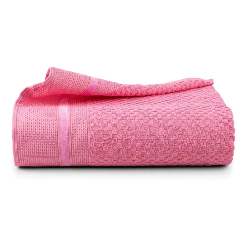 Toalha de Banho Medeli 1,50m x  80cm 01 Peça 100% Algodão Toque Suave - Pink - Clara luz decora